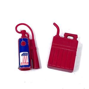 Evel Knievel Scramble Van Fire Extinguisher & Plastic Gas Can VTG 1973 Ideal Toy